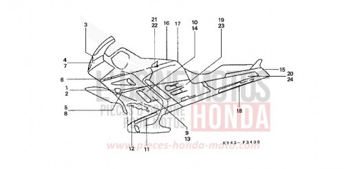 RAYURE/MARQUE (7) NSR125RN de 1992